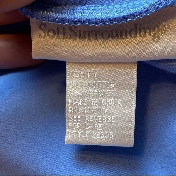 Soft Surroundings Light Blue Surplice Wrap Top Size Medium - Picture 3 of 8